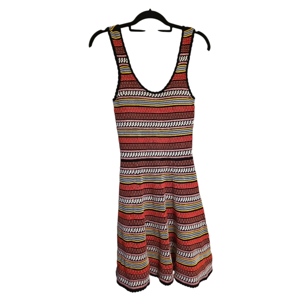 RONNY KOBO Fit & Flare Striped Knit Dress - Size Small‎